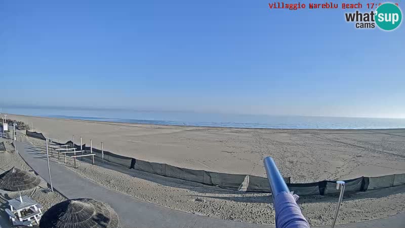 Spletna kamera na plaži v živo Villaggio Mare Blu Bibione Pineda – Italija