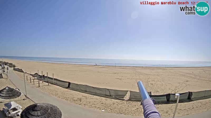 Webcam live della spiaggia Villaggio Mare Blu Bibione Pineda