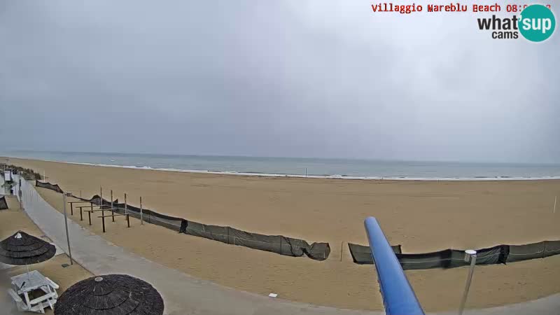 Spletna kamera na plaži v živo Villaggio Mare Blu Bibione Pineda – Italija