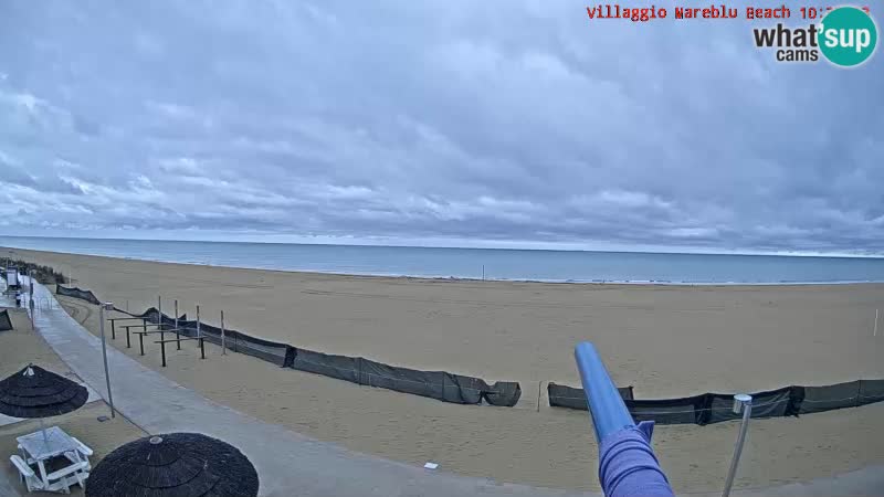 Playa webcam en vivo Villaggio Mare Blu Bibione Pineda – Italia