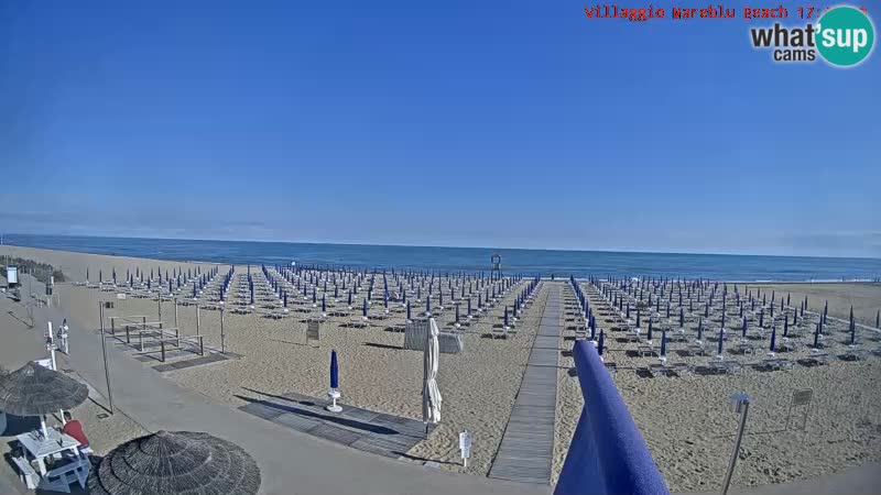 Webcam en direct de la plage Villaggio Mare Blu Bibione Pineda – Italie