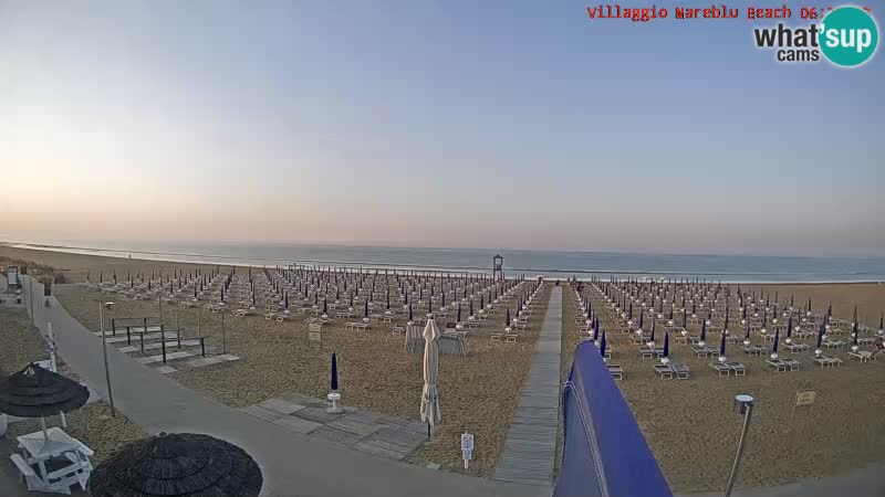 Web kamera uživo na plaži Villaggio Mare Blu Bibione Pineda – Italija