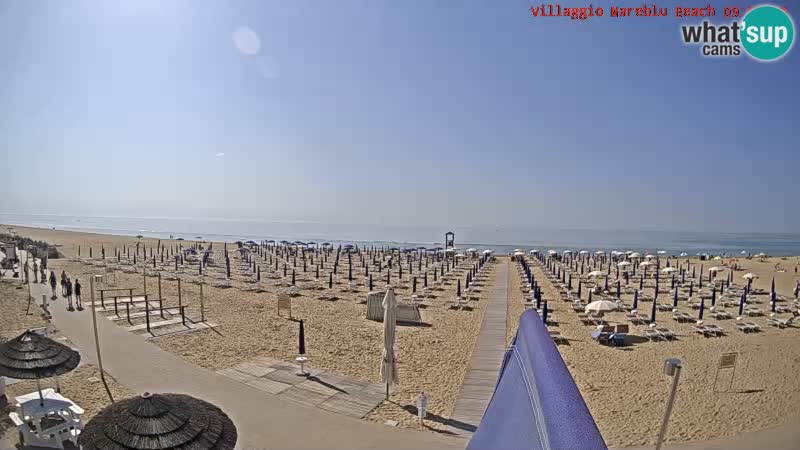 Webcam en direct de la plage Villaggio Mare Blu Bibione Pineda – Italie