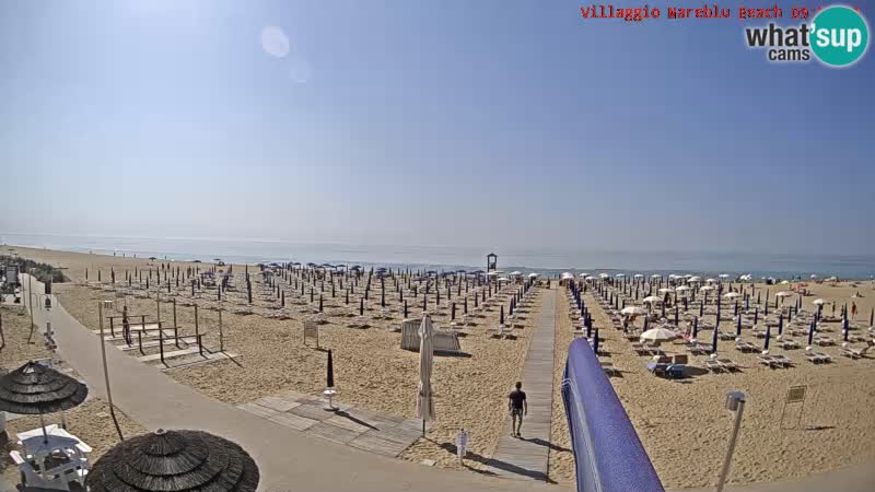 Web kamera uživo na plaži Villaggio Mare Blu Bibione Pineda – Italija