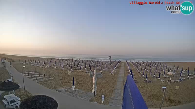 Webcam en direct de la plage Villaggio Mare Blu Bibione Pineda – Italie