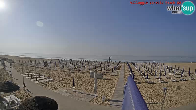 Playa webcam en vivo Villaggio Mare Blu Bibione Pineda – Italia
