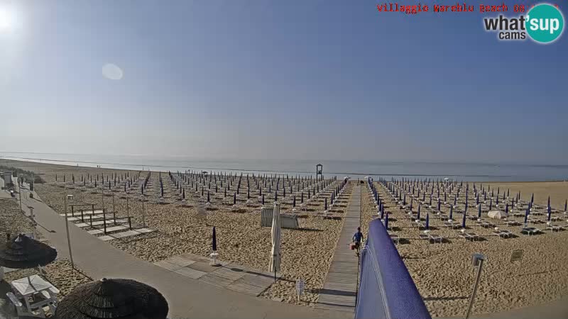 Webcam en direct de la plage Villaggio Mare Blu Bibione Pineda – Italie