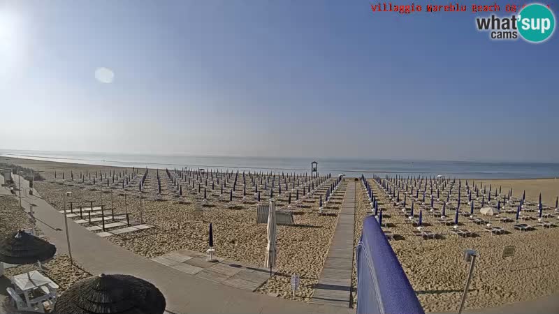 Spiaggia Webcam Villaggio Mare Blu Bibione Pineda