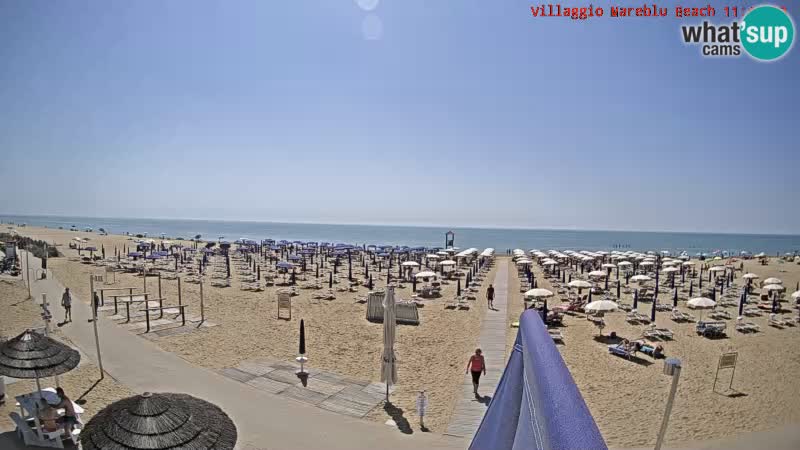 Spiaggia Webcam Villaggio Mare Blu Bibione Pineda