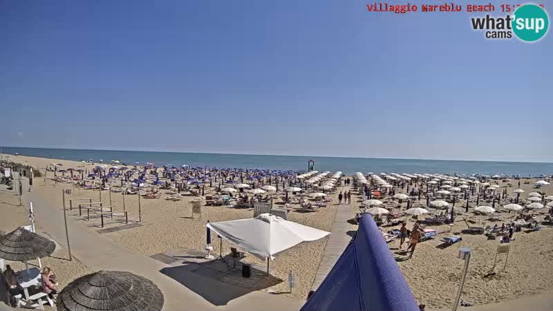 Webcam live della spiaggia Villaggio Mare Blu Bibione Pineda