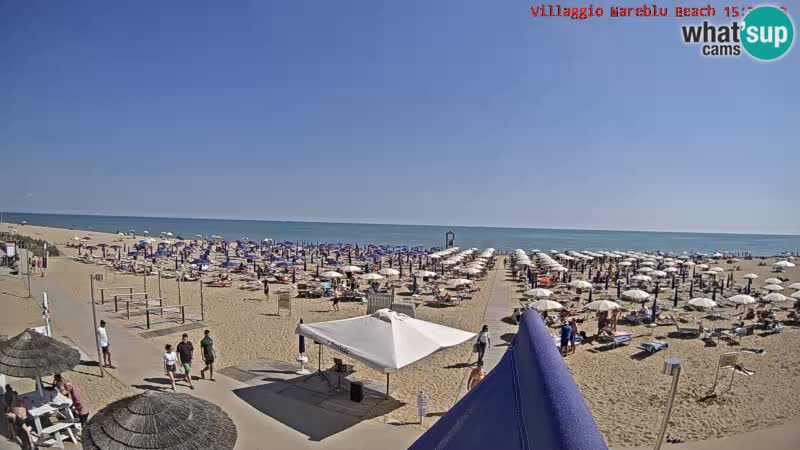 Webcam en direct de la plage Villaggio Mare Blu Bibione Pineda – Italie