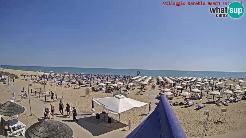The beach Livecam Villaggio Mare Blu Bibione Pineda – Italy