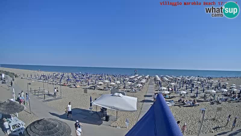 Webcam en direct de la plage Villaggio Mare Blu Bibione Pineda – Italie