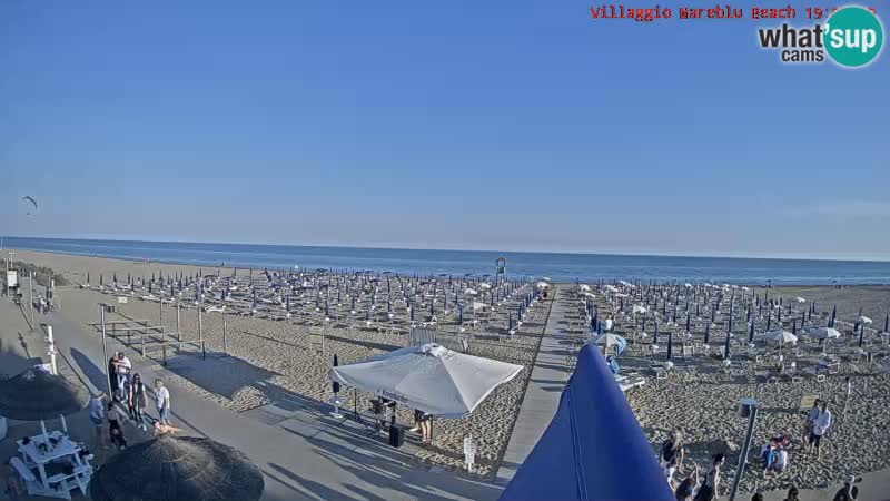Spiaggia Webcam Villaggio Mare Blu Bibione Pineda