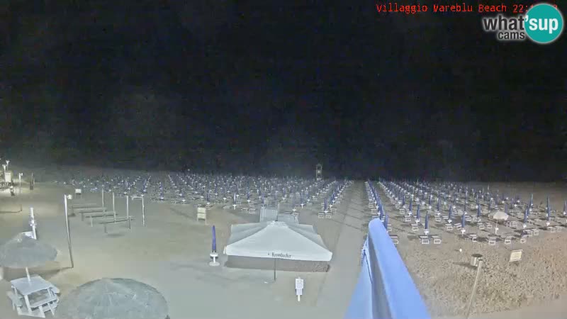 Web kamera uživo na plaži Villaggio Mare Blu Bibione Pineda – Italija