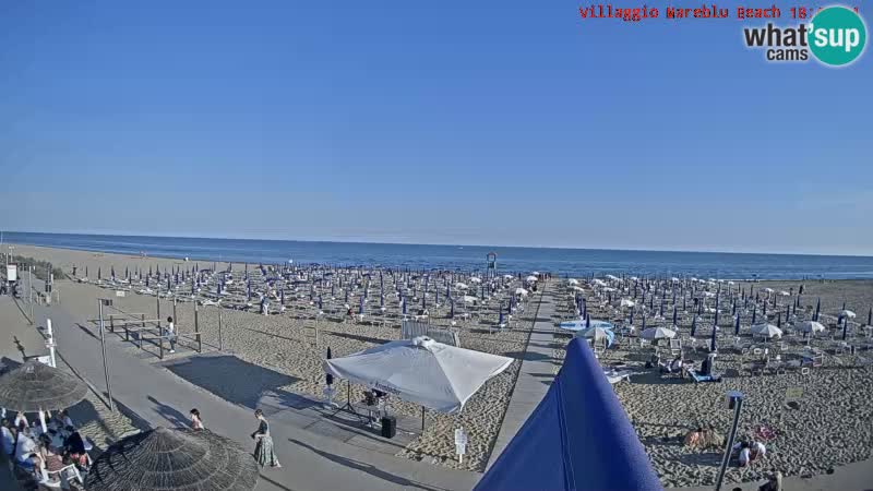 Playa webcam en vivo Villaggio Mare Blu Bibione Pineda – Italia