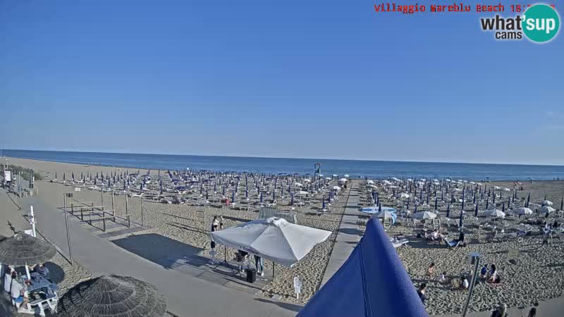 Web kamera uživo na plaži Villaggio Mare Blu Bibione Pineda – Italija