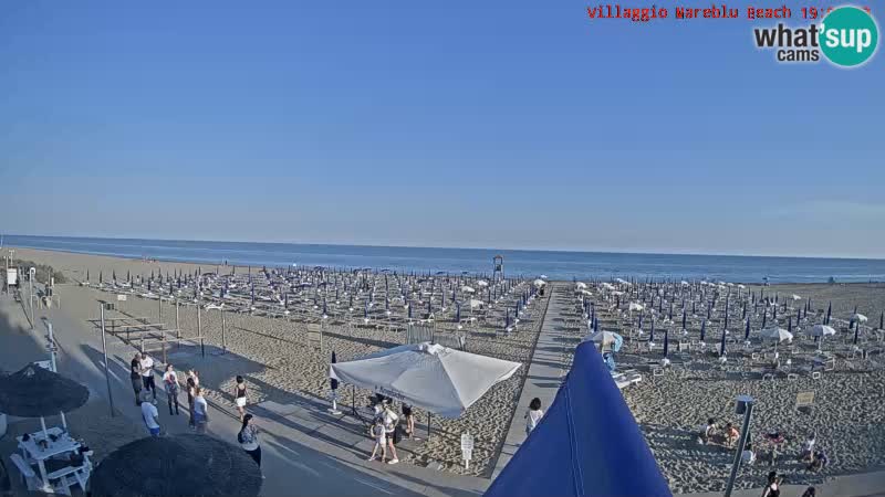 Playa webcam en vivo Villaggio Mare Blu Bibione Pineda – Italia