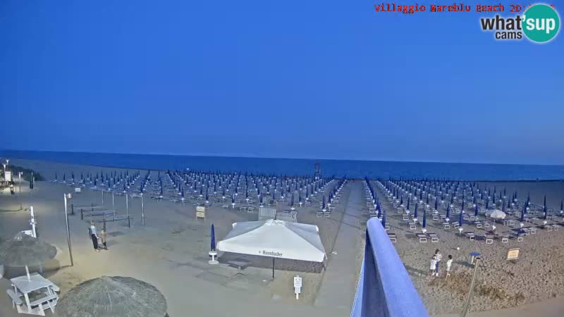 Webcam en direct de la plage Villaggio Mare Blu Bibione Pineda – Italie