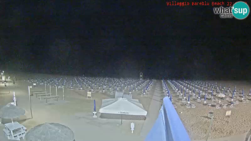 Spletna kamera na plaži v živo Villaggio Mare Blu Bibione Pineda – Italija