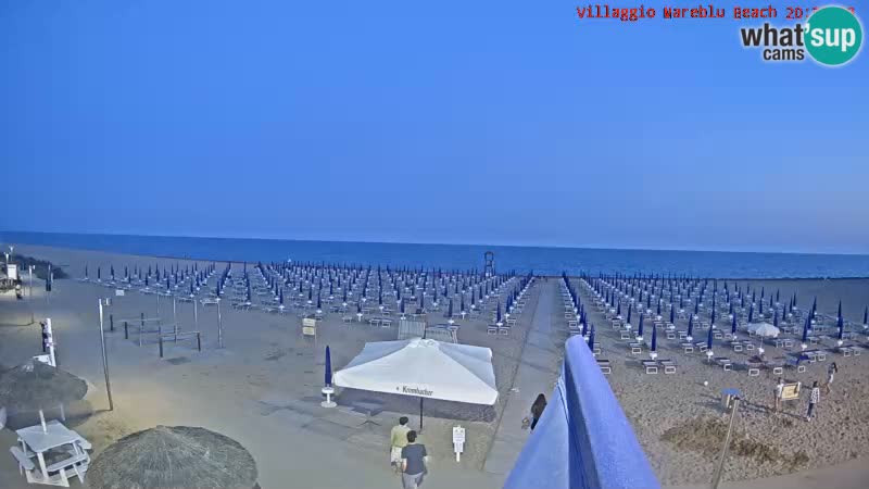 Webcam en direct de la plage Villaggio Mare Blu Bibione Pineda – Italie