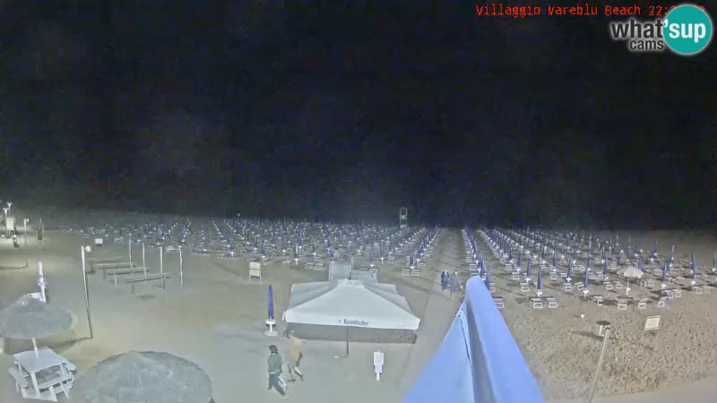 Webcam en direct de la plage Villaggio Mare Blu Bibione Pineda – Italie