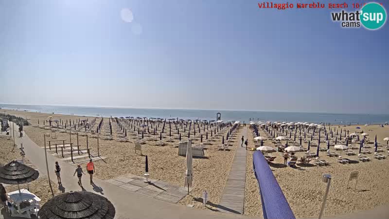Webcam en direct de la plage Villaggio Mare Blu Bibione Pineda – Italie