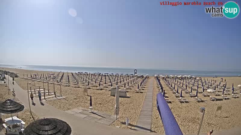 Spiaggia Webcam Villaggio Mare Blu Bibione Pineda