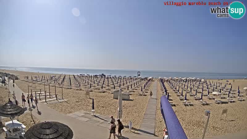 Playa webcam en vivo Villaggio Mare Blu Bibione Pineda – Italia