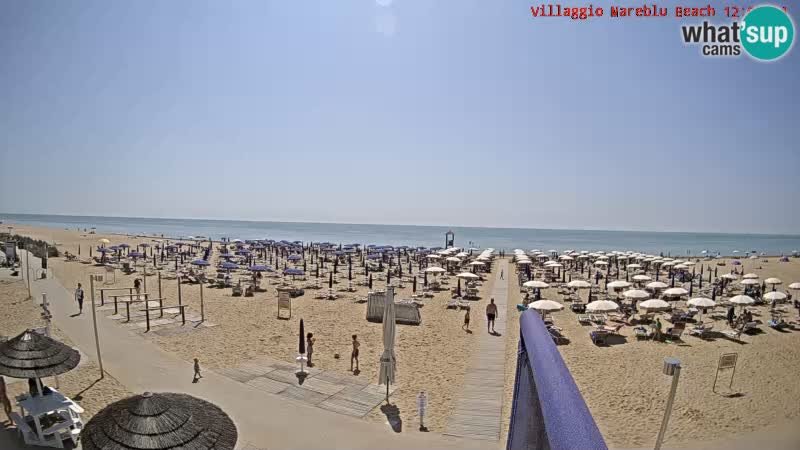 Webcam en direct de la plage Villaggio Mare Blu Bibione Pineda – Italie