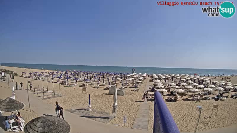 Playa webcam en vivo Villaggio Mare Blu Bibione Pineda – Italia