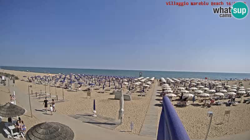 Playa webcam en vivo Villaggio Mare Blu Bibione Pineda – Italia