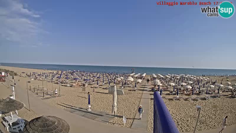 Spiaggia Webcam Villaggio Mare Blu Bibione Pineda