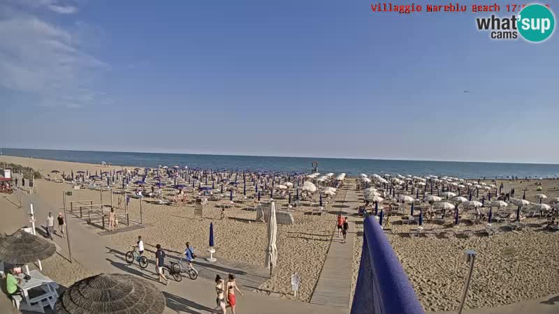 Web kamera uživo na plaži Villaggio Mare Blu Bibione Pineda – Italija