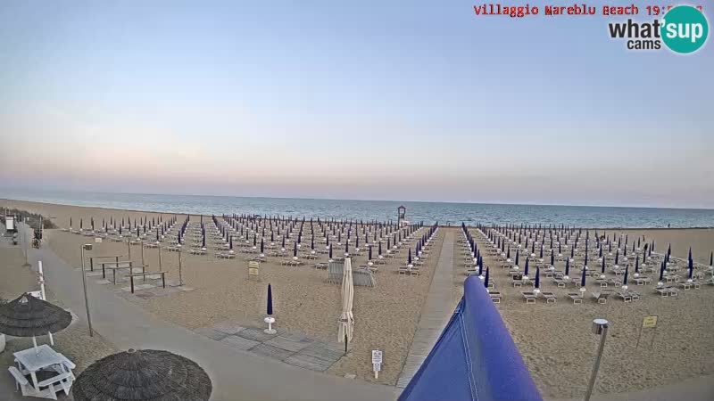 Playa webcam en vivo Villaggio Mare Blu Bibione Pineda – Italia