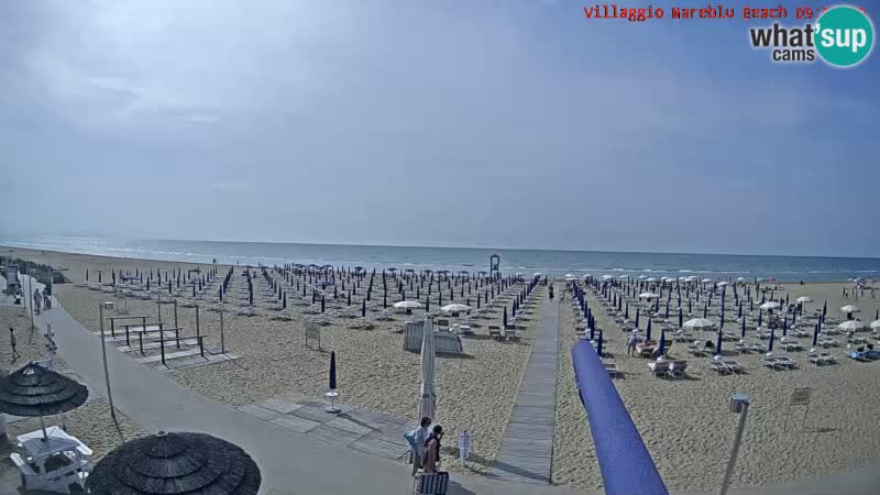 The beach Livecam Villaggio Mare Blu Bibione Pineda – Italy
