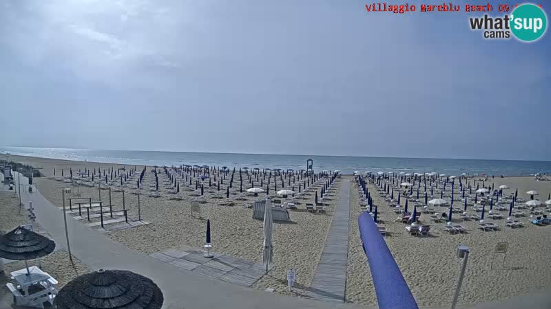 Webcam en direct de la plage Villaggio Mare Blu Bibione Pineda – Italie
