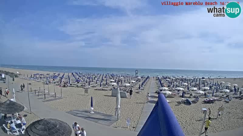 The beach Livecam Villaggio Mare Blu Bibione Pineda – Italy