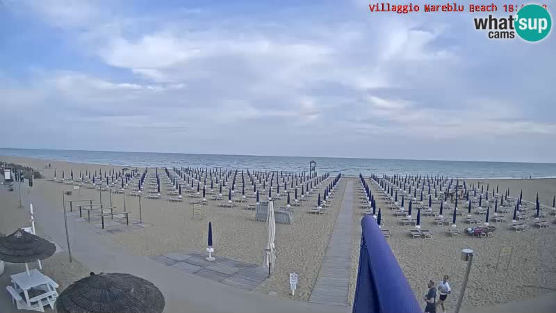 Spletna kamera na plaži v živo Villaggio Mare Blu Bibione Pineda – Italija