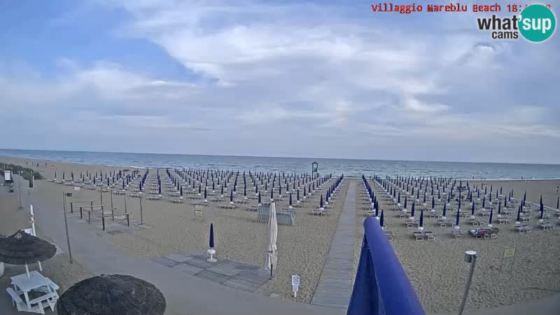 Webcam live della spiaggia Villaggio Mare Blu Bibione Pineda