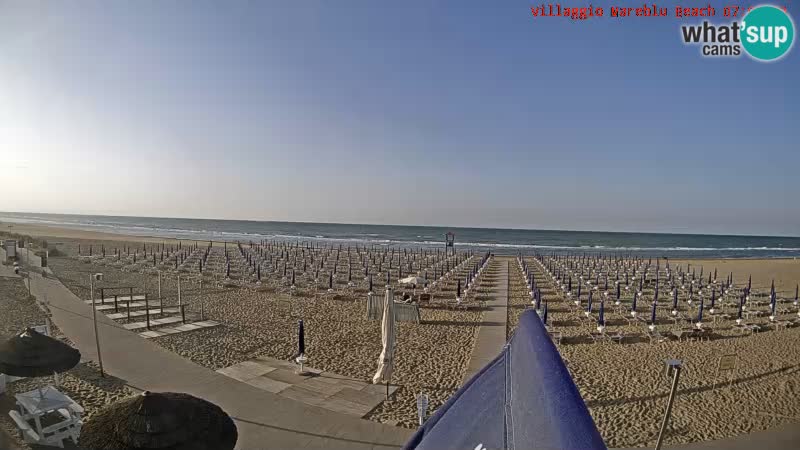 Webcam en direct de la plage Villaggio Mare Blu Bibione Pineda – Italie