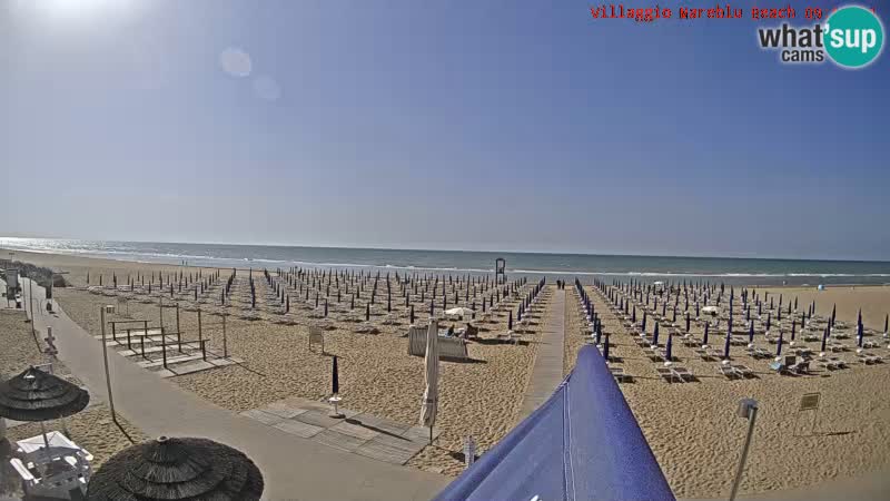 Playa webcam en vivo Villaggio Mare Blu Bibione Pineda – Italia
