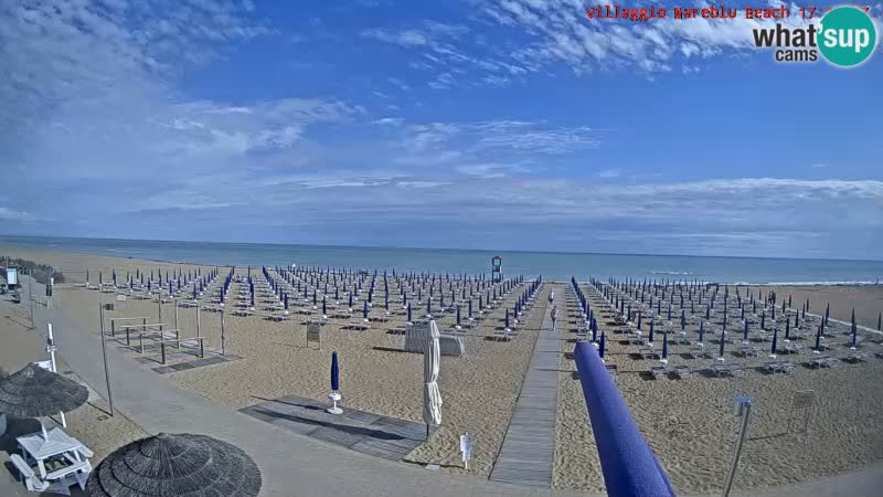 Playa webcam en vivo Villaggio Mare Blu Bibione Pineda – Italia
