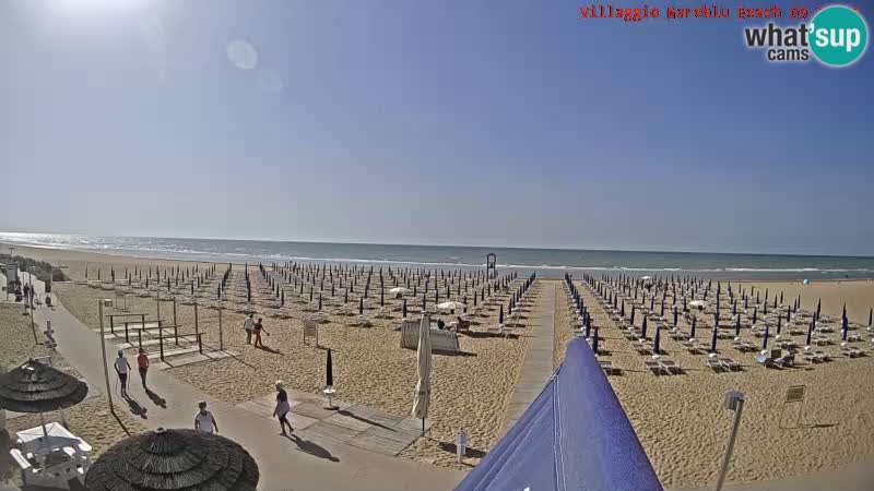 Webcam en direct de la plage Villaggio Mare Blu Bibione Pineda – Italie