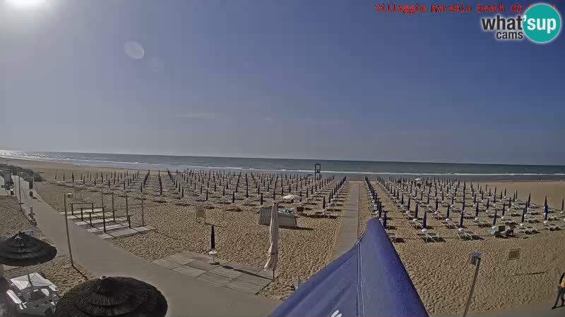 Webcam en direct de la plage Villaggio Mare Blu Bibione Pineda – Italie