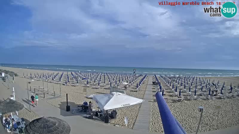 Webcam en direct de la plage Villaggio Mare Blu Bibione Pineda – Italie