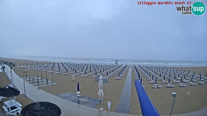 Playa webcam en vivo Villaggio Mare Blu Bibione Pineda – Italia