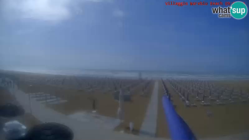 Playa webcam en vivo Villaggio Mare Blu Bibione Pineda – Italia