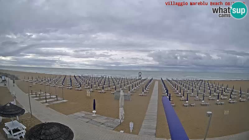 Playa webcam en vivo Villaggio Mare Blu Bibione Pineda – Italia