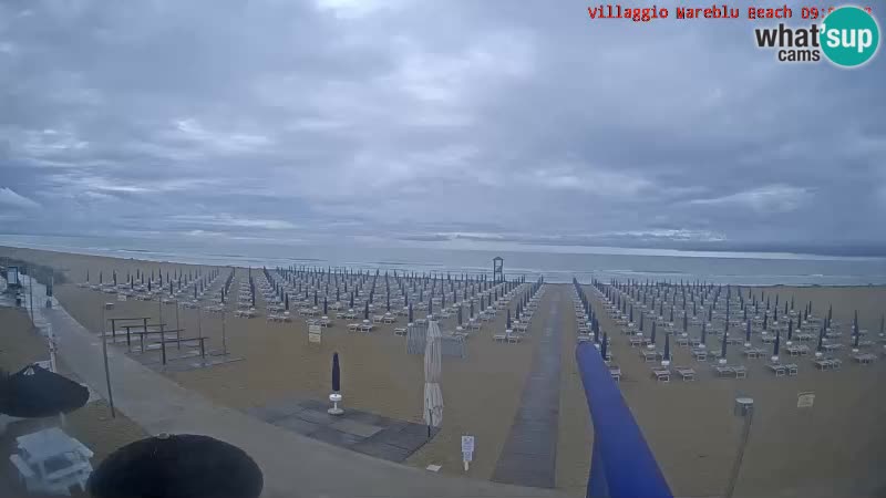 Playa webcam en vivo Villaggio Mare Blu Bibione Pineda – Italia